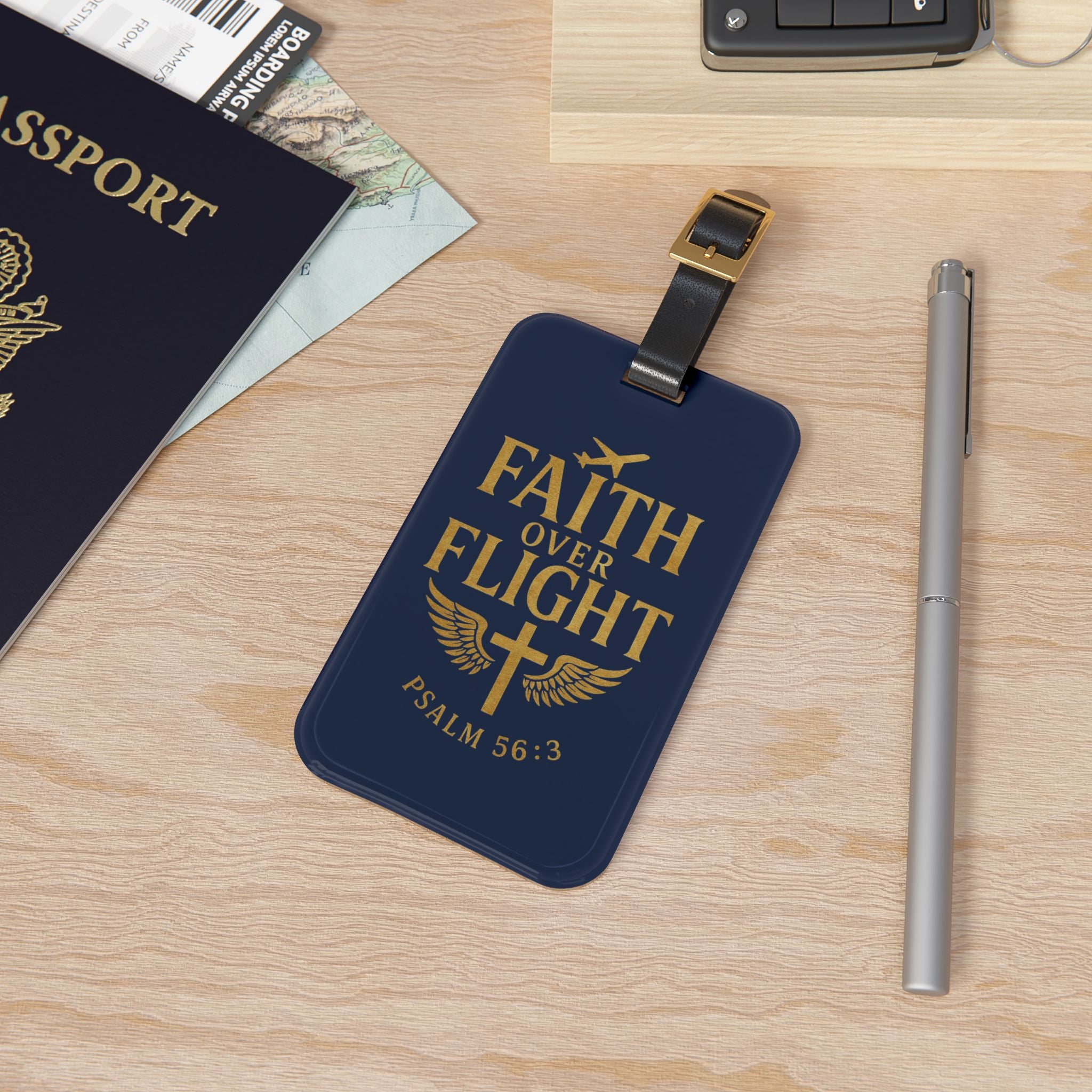 Luggage Tag - Faith Over Flight Design for Travelers and Crewmembers