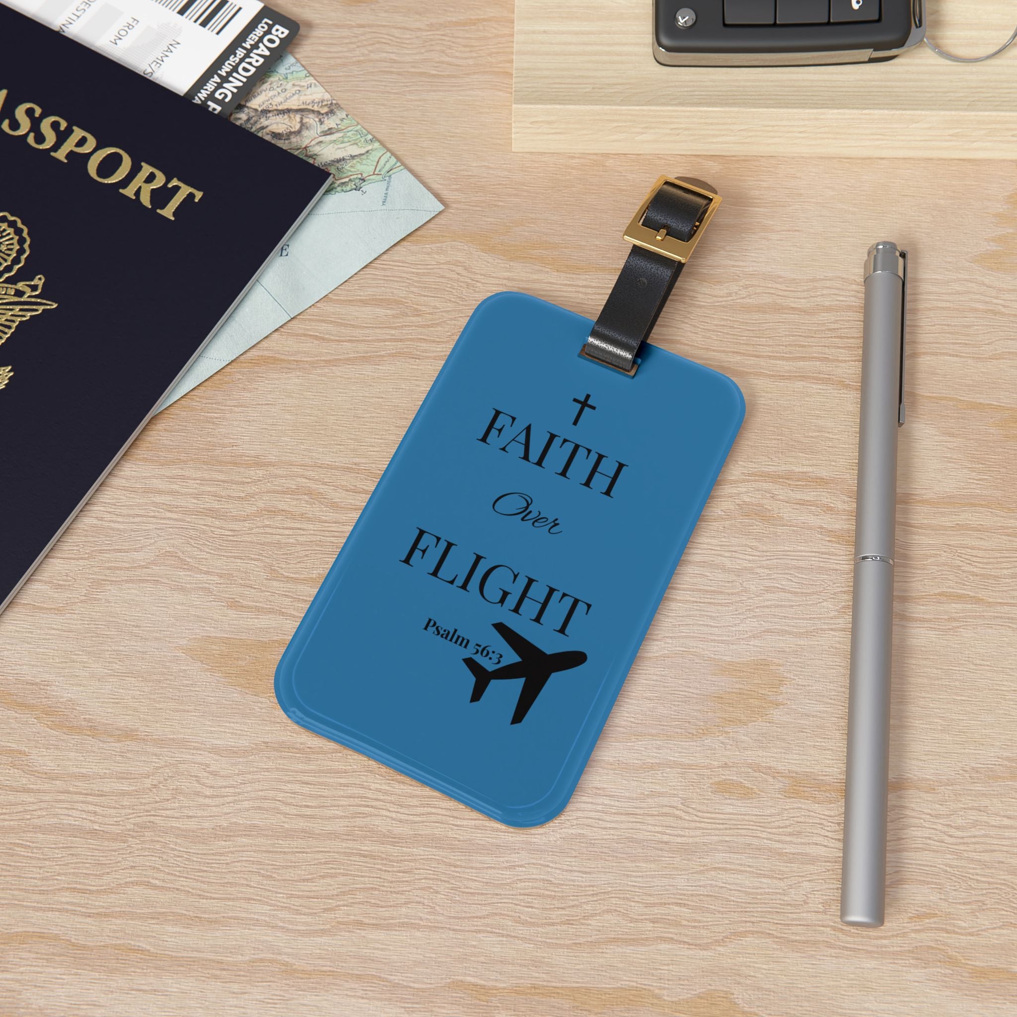 Luggage Tag - Faith Over Flight Design for Travelers and Crewmembers