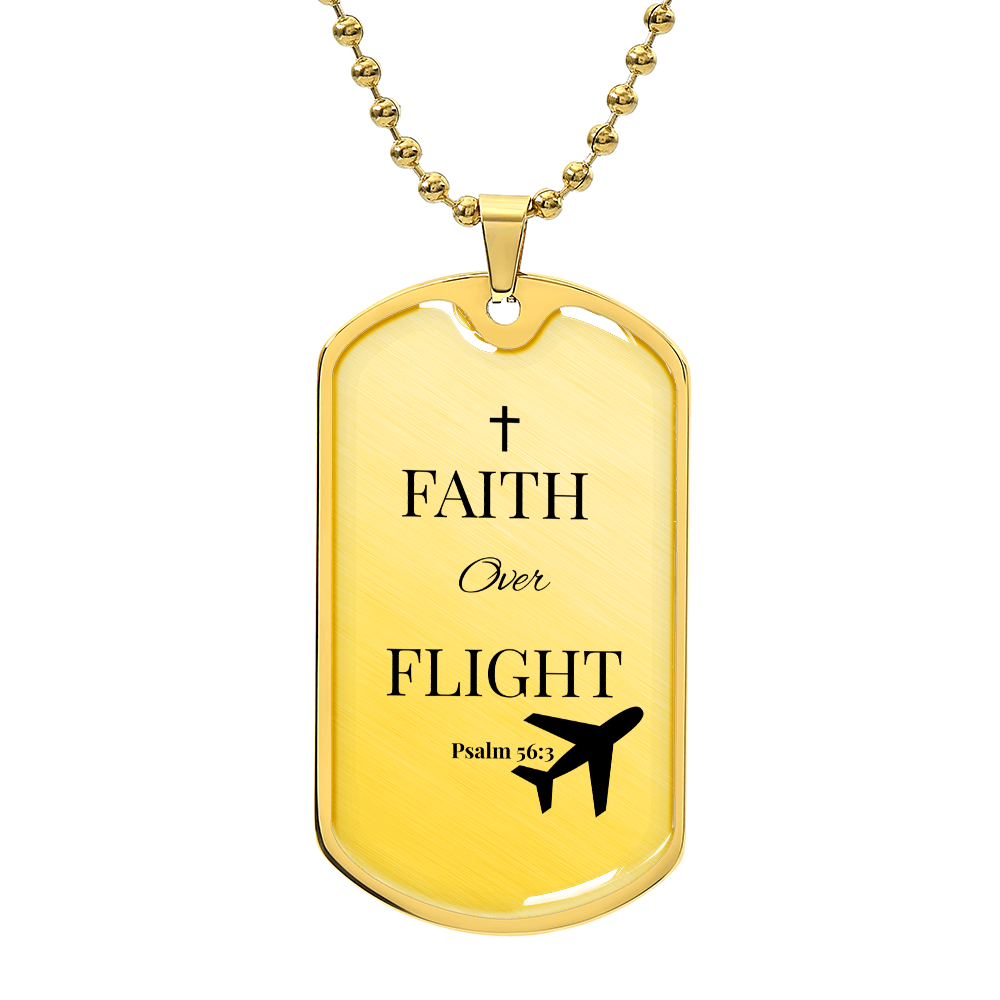 Faith Over Flight™ Dog Tag Necklace - Chrisitian Gift For Men & Women